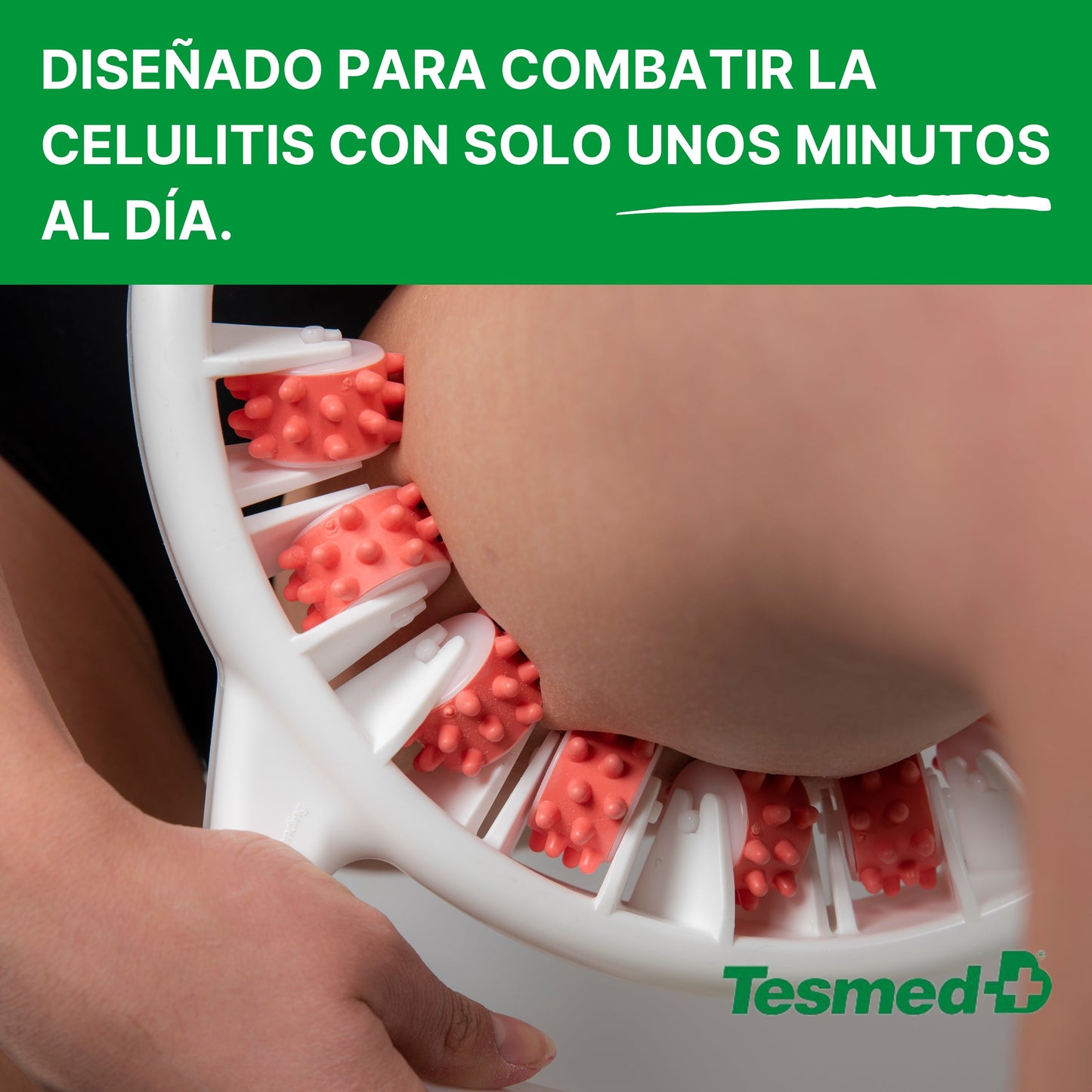 TESMED Cellulite Masajeador rosa Gratis llévate 1 masajeador small verde